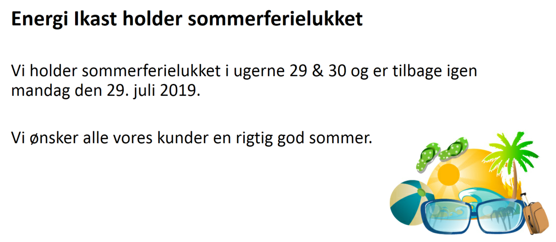 Sommerferielukket i uge 29-30